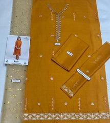 Maria B Kids 3 Peace Lawn Embroidered Unstitched Suit DD-04