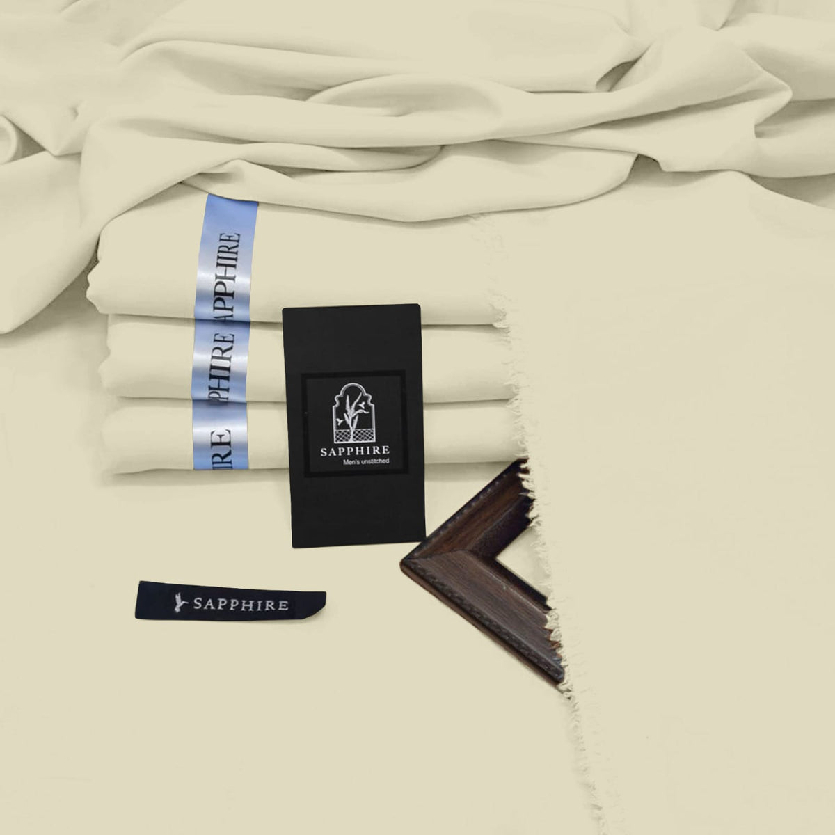 Four seasons sapphire wash n wear unstitched cream