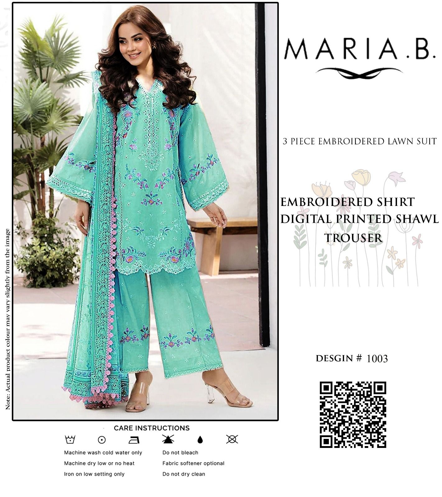 Premium Lawn 3PC Embroidered Suit 08
