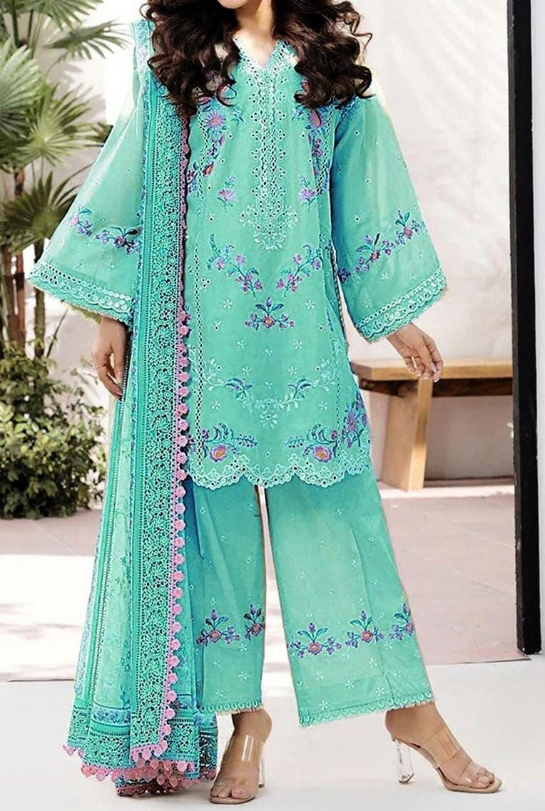 Premium Lawn 3PC Embroidered Suit 08