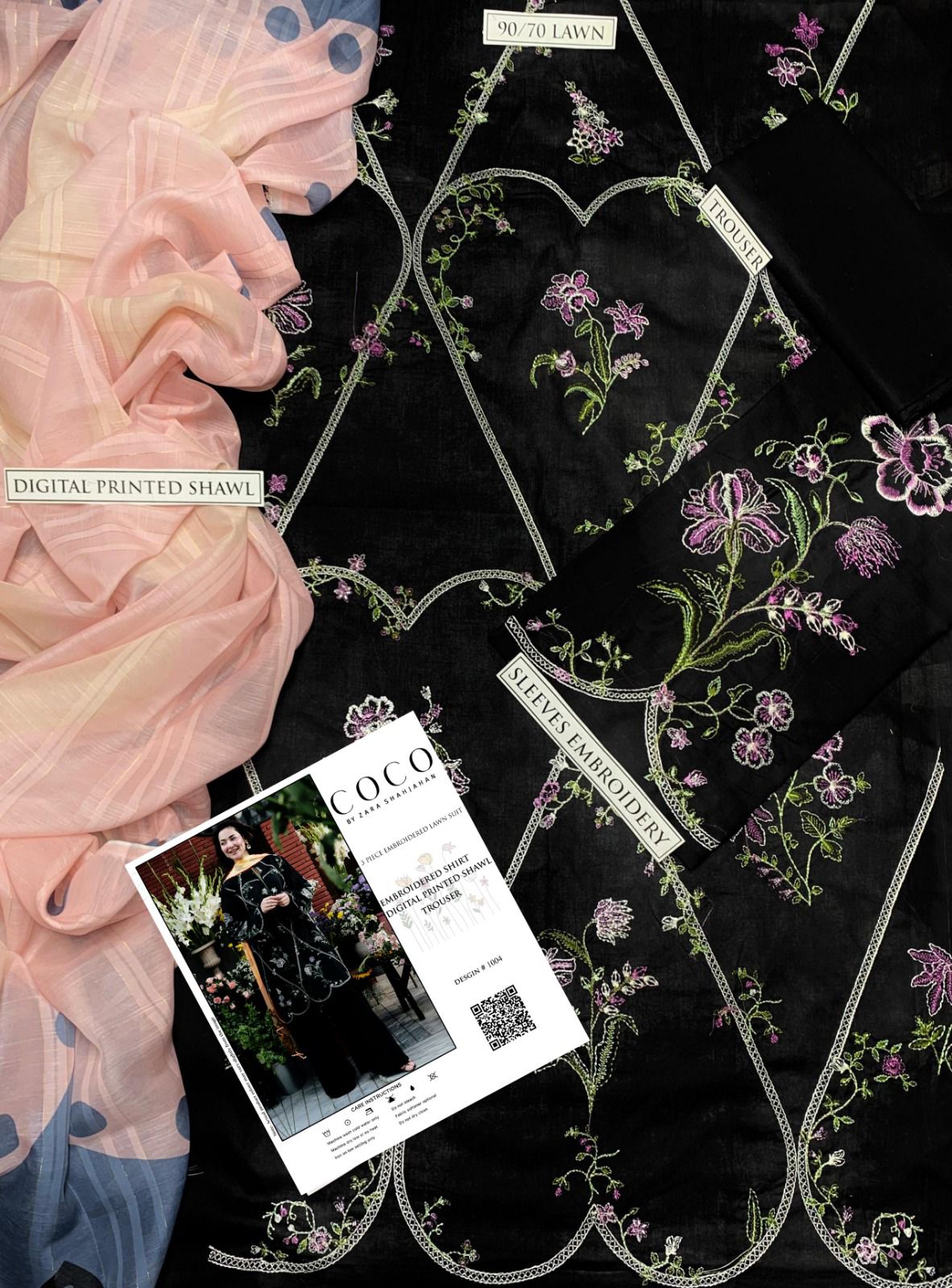 Premium Lawn 3PC Embroidered Suit 09