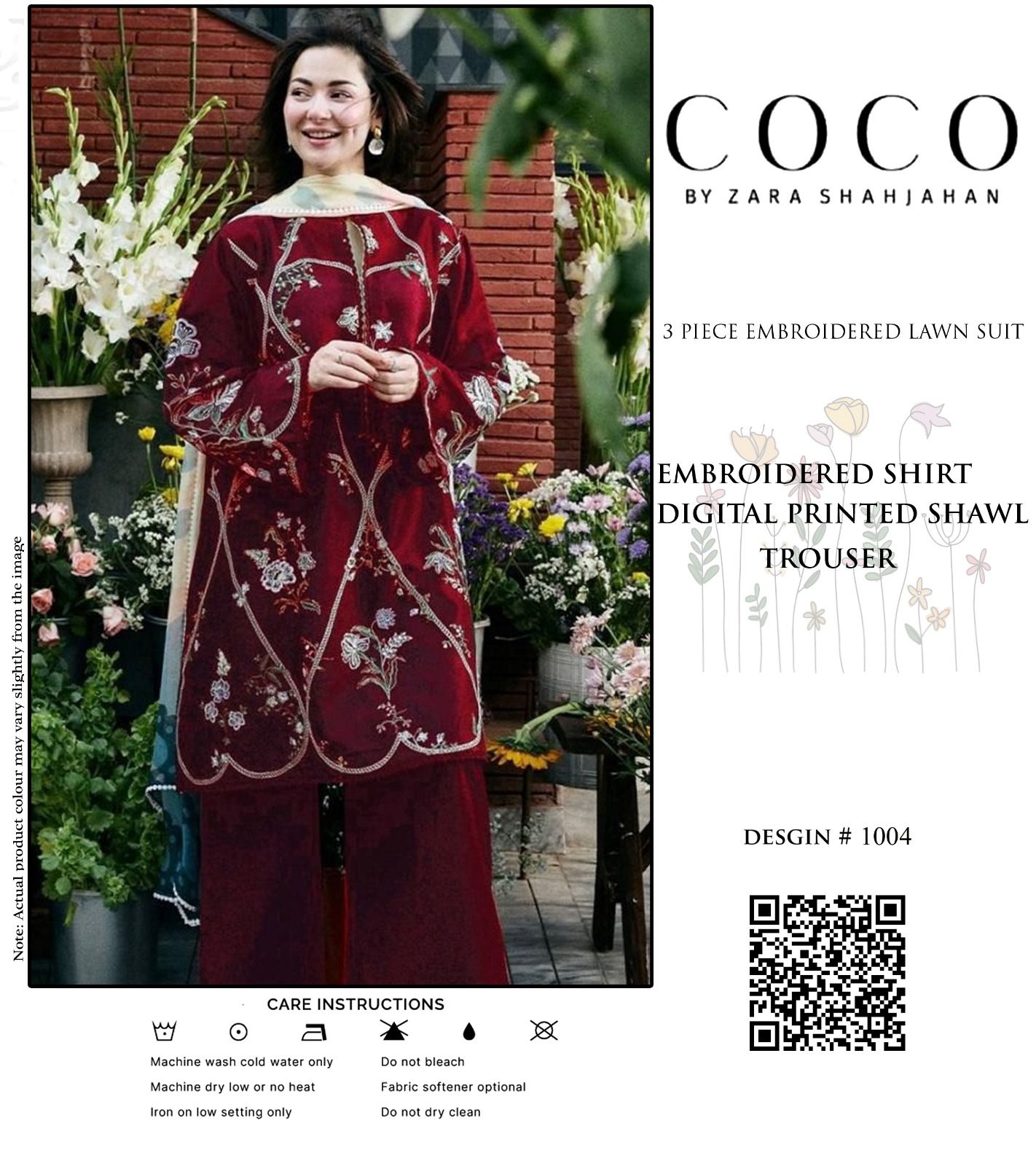 Premium Lawn 3PC Embroidered Suit 13
