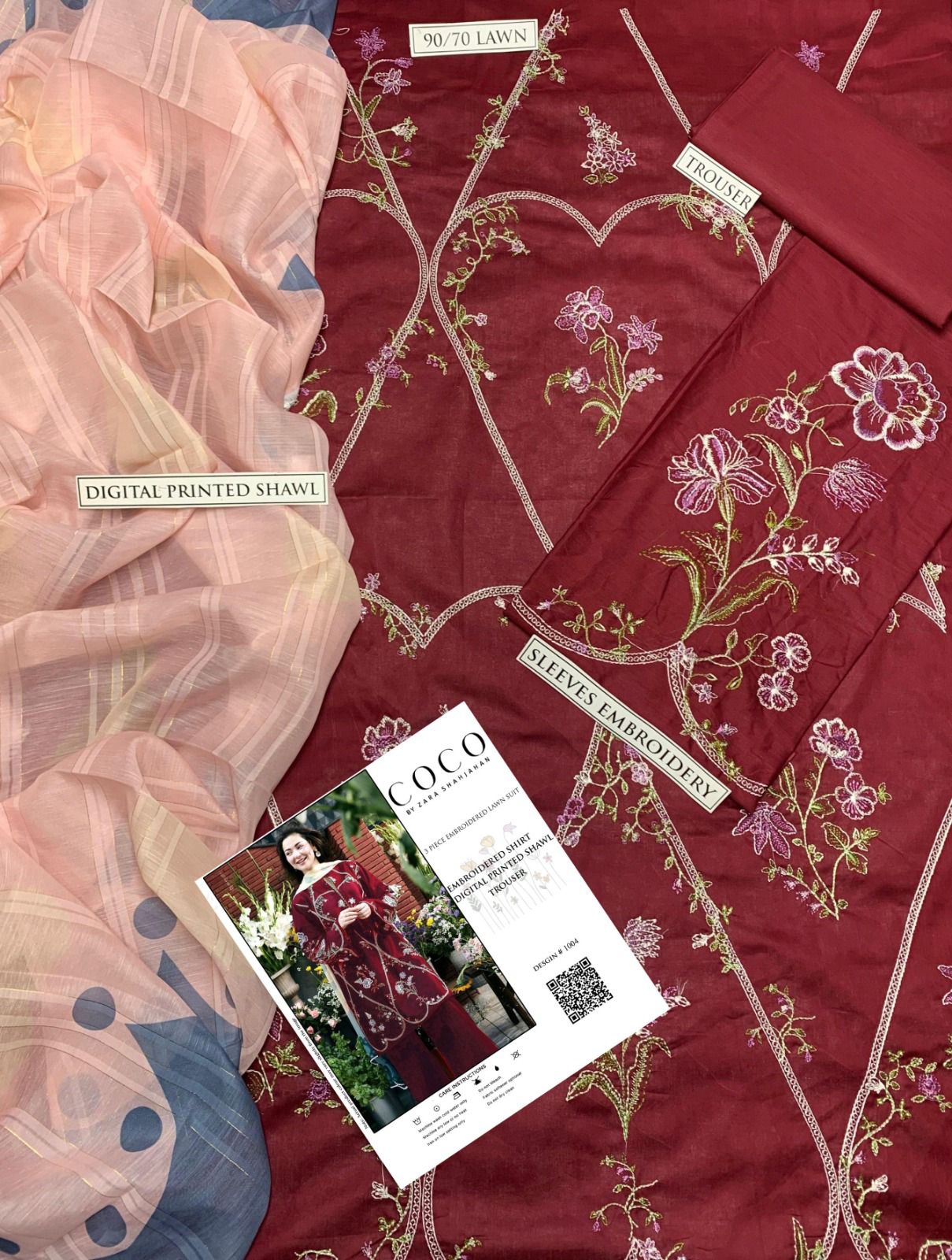 Premium Lawn 3PC Embroidered Suit 13