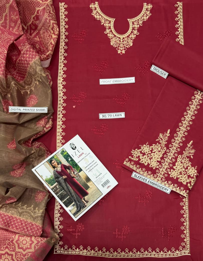 URGE Premium Airjet Lawn 3PC Embroidered Collection L11