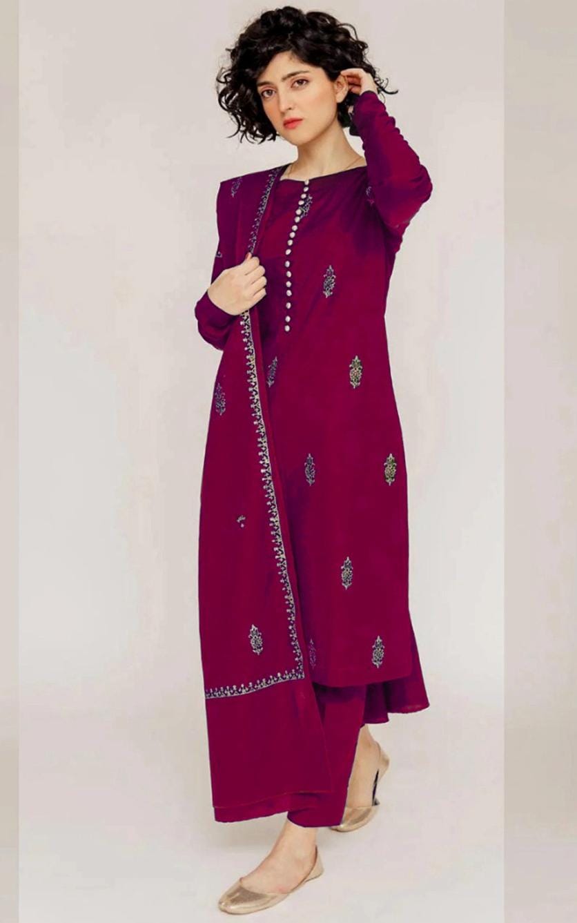 URGE Premium Airjet Lawn 3PC Embroidered Collection Lawn 03