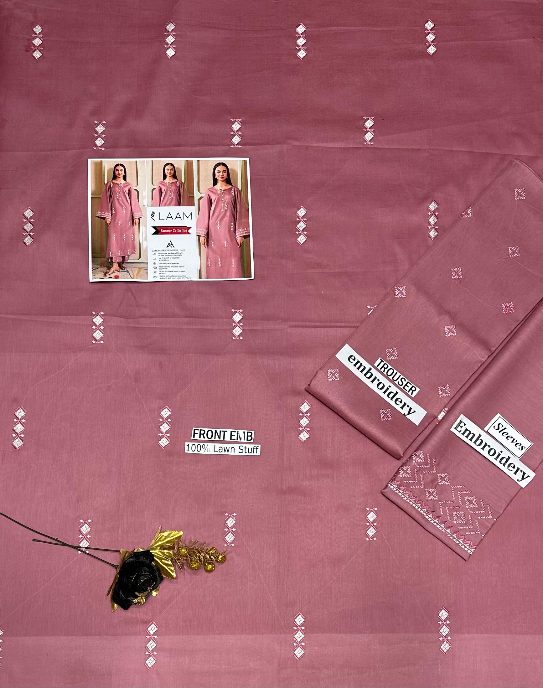 Premium Airjet Lawn 3PC Embroidered Collection L004