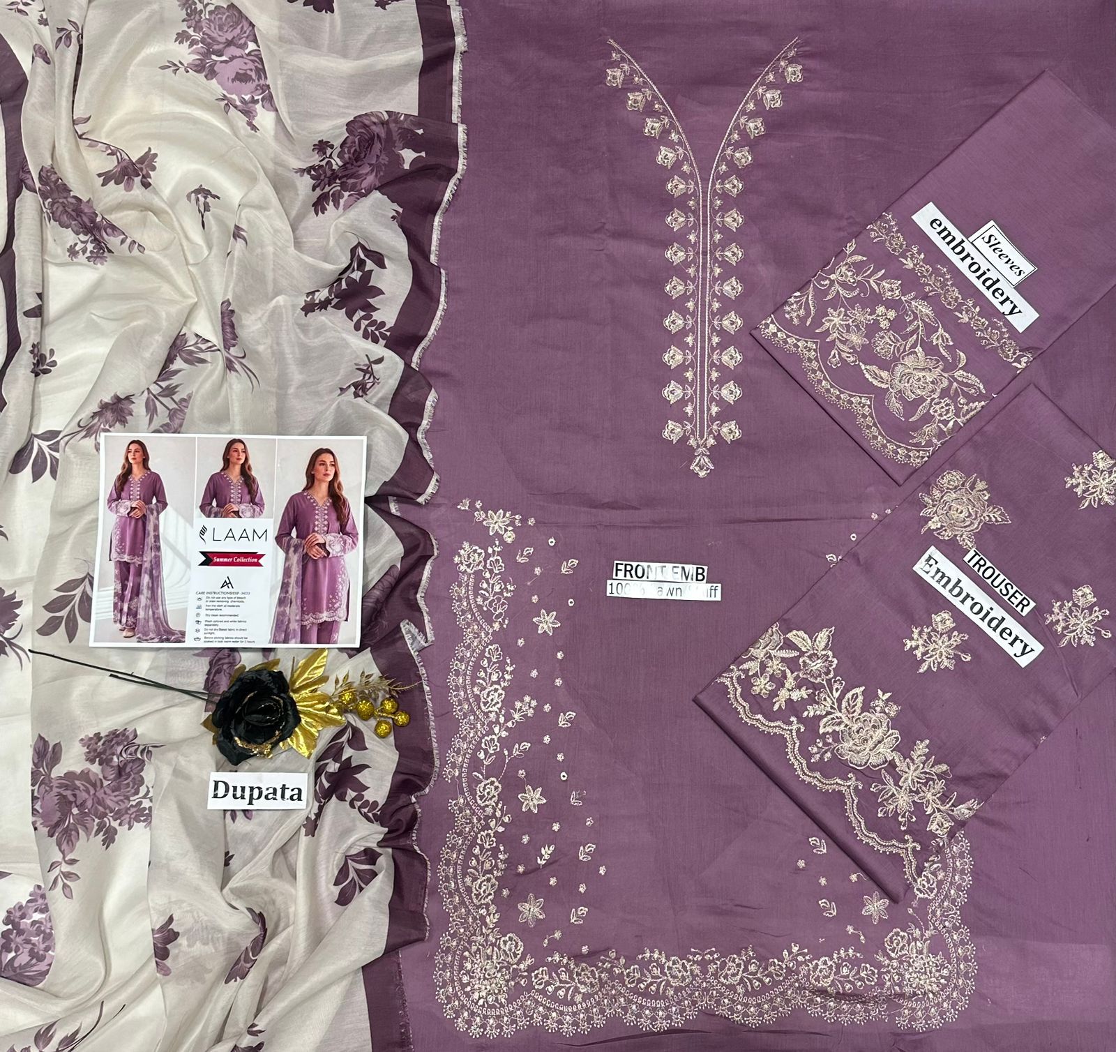 Premium Airjet Lawn 3PC Embroidered Collection L005