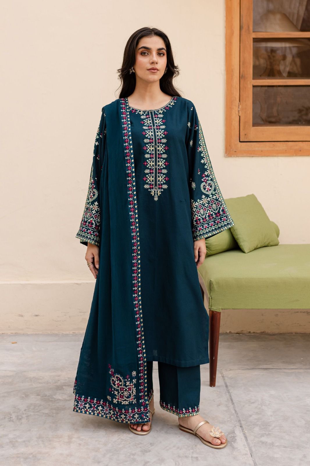 Premium Airjet Lawn 3PC Embroidered Collection L006