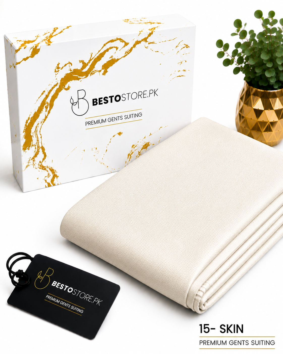 Bestostore Premium off White 112×84 Wash & Wear Suiting for Men – Soft Feel, Elegant Fall & Lasting Shine (Copy)