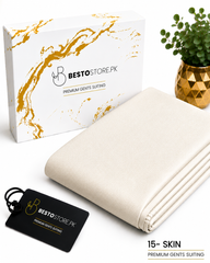 Bestostore Premium off White 112×84 Wash & Wear Suiting for Men – Soft Feel, Elegant Fall & Lasting Shine (Copy)