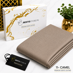 Bestostore Premium Camel 112×84 Wash & Wear Suiting for Men – Soft Feel, Elegant Fall & Lasting Shine