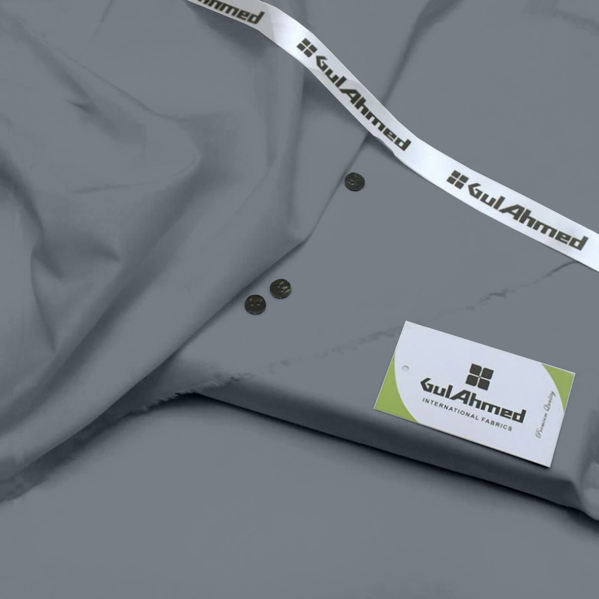 Gul Ahmed Soft Cotton Unstitched Summer - Gray