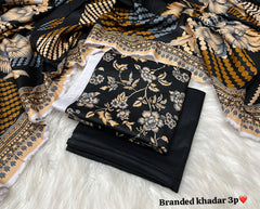 3 Piece khadar Baroque brand  Ladies Suit - vol 8