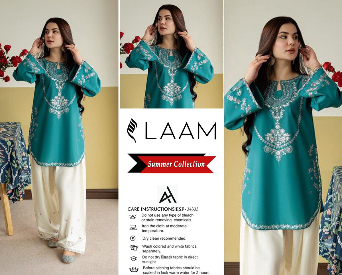 Laam-Inspired Embroidered 2PC Lawn Suit – Premium Summer Collection 03