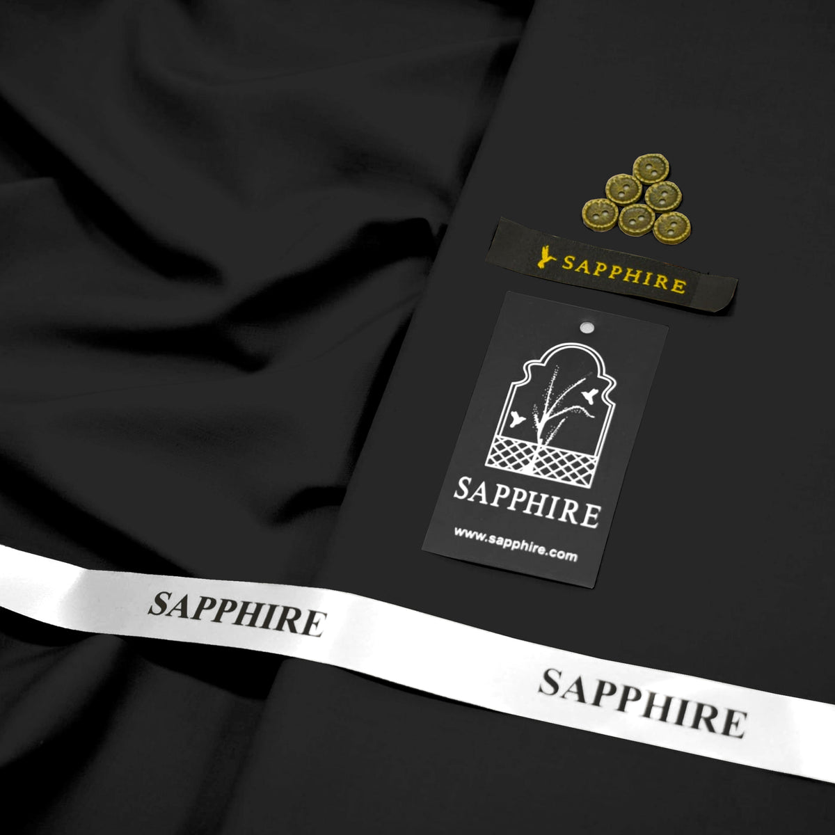 Four seasons wash n wear unstitched - Black