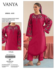 Premium Dhanak Embroidered Suit 2PC - 02