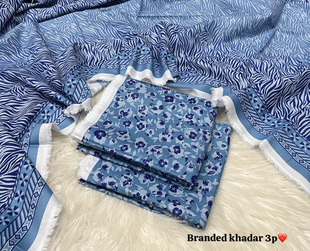 3 Piece khadar Baroque brand  Ladies Suit - vol 7