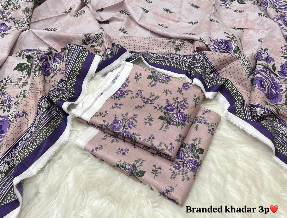 3 Piece khadar Baroque brand  Ladies Suit - vol 6