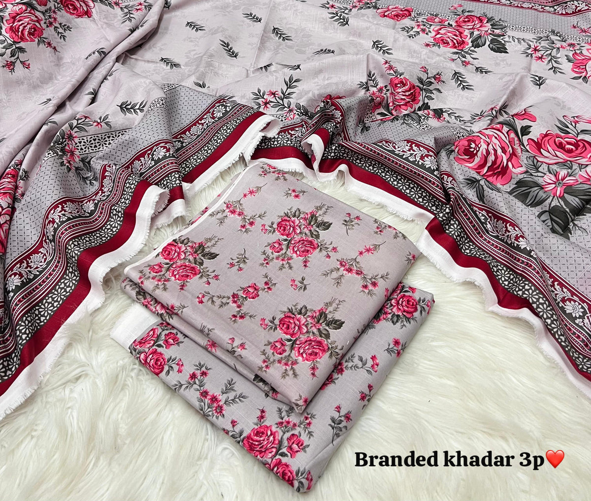3 Piece khadar Baroque brand  Ladies Suit - vol 1