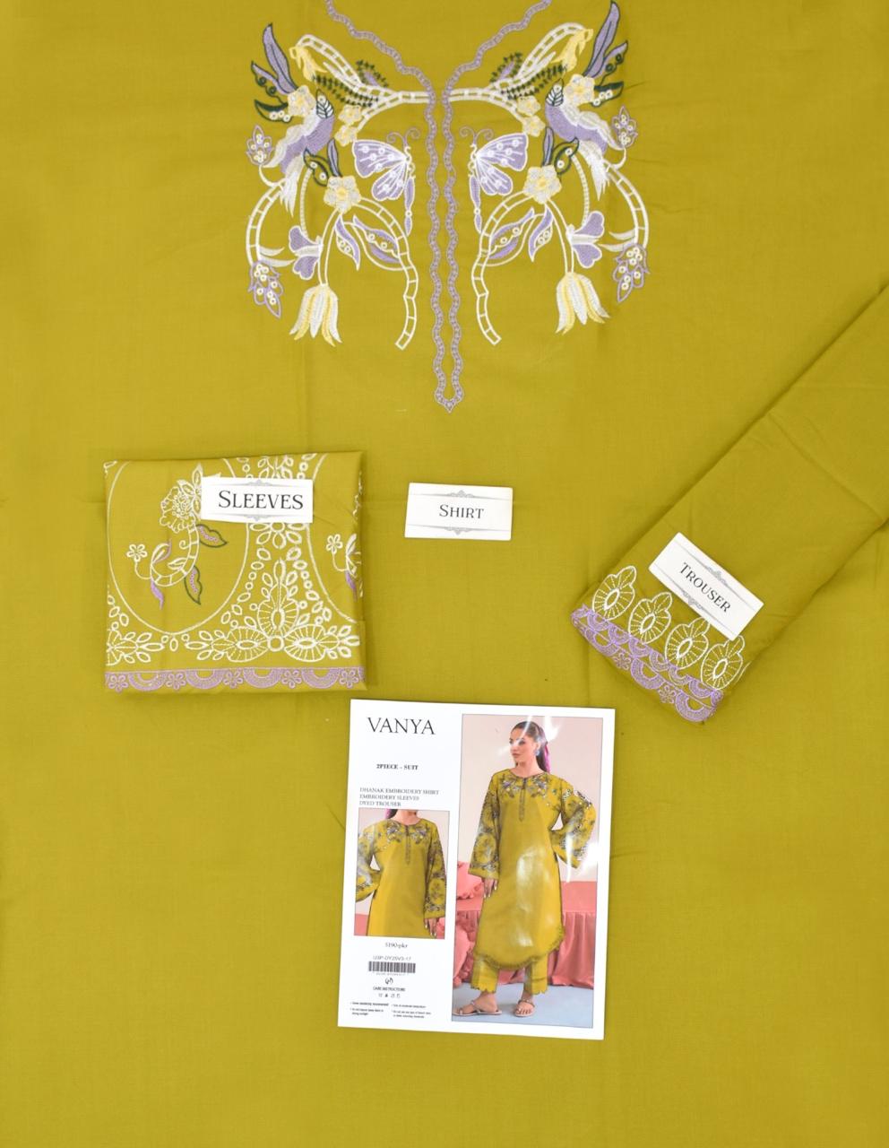 Premium Dhanak Embroidered Suit 2PC - 03