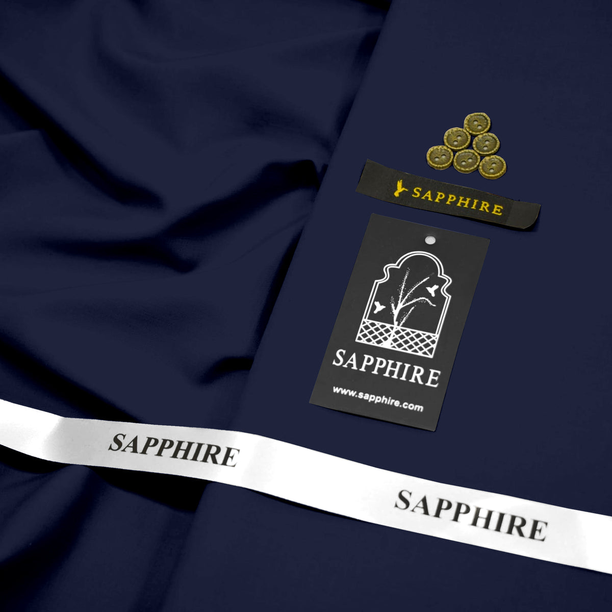 Four seasons sapphire wash n wear unstitched Baby Blue