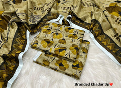 3 Piece khadar Baroque brand  Ladies Suit - vol 5
